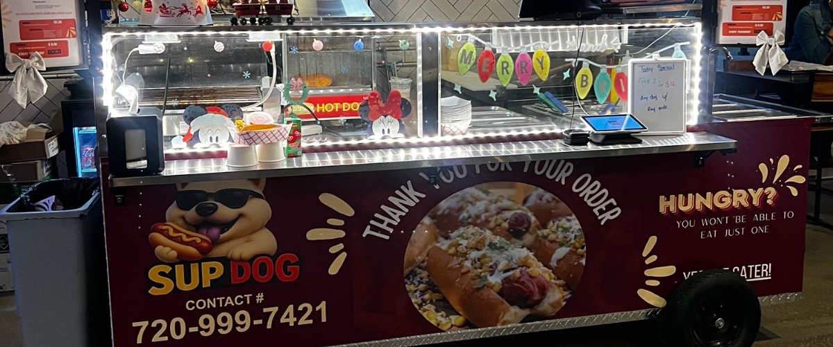 SupDog Hot Dog Cart Setup